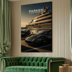 Parked Where Dreams Live Motivational Canvas Wall Art Print