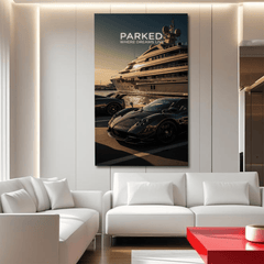 Parked Where Dreams Live Motivational Canvas Wall Art Print