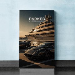 Parked Where Dreams Live Motivational Canvas Wall Art Print