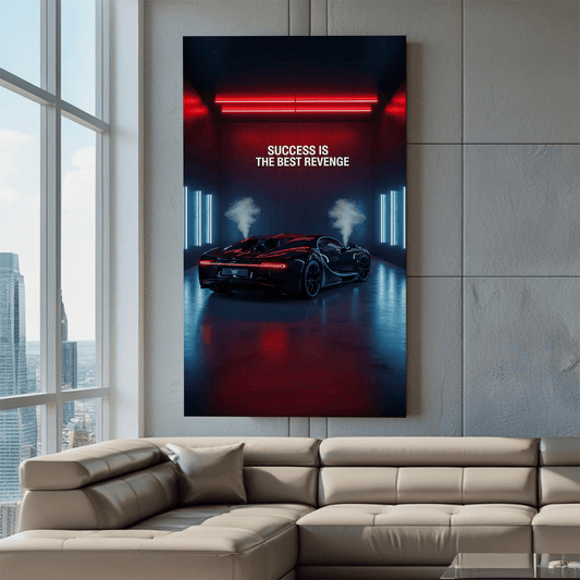 Success Is the Best Revenge Motivational Canvas Wall Art Print