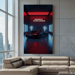 Success Is the Best Revenge Motivational Canvas Wall Art Print