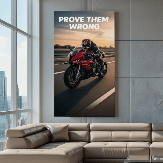 Prove Them Wrong Motivational Canvas Wall Art Print