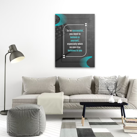 Believe in Yourself Motivational Canvas Wall Art – Inspirational Quote Print for Home & Office Décor