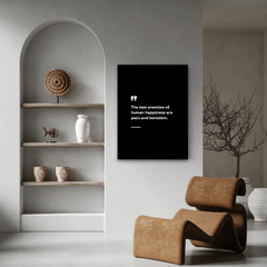 Human Happiness Motivational Canvas Wall Art – Inspirational Quote Print for Home & Office Décor