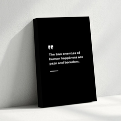 Human Happiness Motivational Canvas Wall Art – Inspirational Quote Print for Home & Office Décor