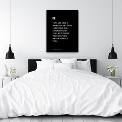 Work of Art Motivational Canvas Wall Art – Inspirational Quote Print for Home & Office Decor
