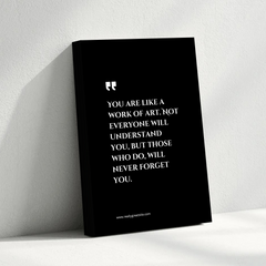 Work of Art Motivational Canvas Wall Art – Inspirational Quote Print for Home & Office Decor