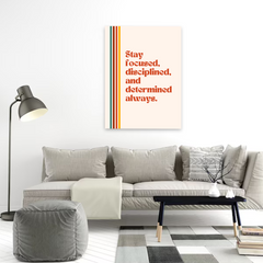 Stay Focused Motivational Canvas Wall Art – Inspirational Quote Print for Home & Office Decor