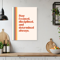 Stay Focused Motivational Canvas Wall Art – Inspirational Quote Print for Home & Office Decor