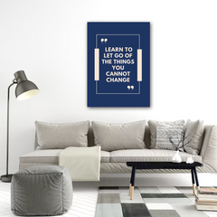 Let Go Motivational Canvas Wall Art – Inspirational Quote Print for Home & Office Decor