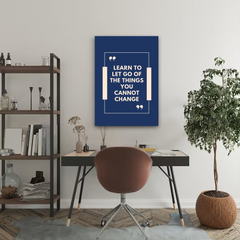 Let Go Motivational Canvas Wall Art – Inspirational Quote Print for Home & Office Decor