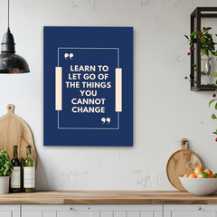 Let Go Motivational Canvas Wall Art – Inspirational Quote Print for Home & Office Decor