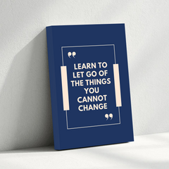 Let Go Motivational Canvas Wall Art – Inspirational Quote Print for Home & Office Decor