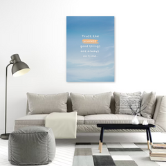 Trust the Process Motivational Canvas Wall Art – Inspirational Quote Print for Home & Office Décor