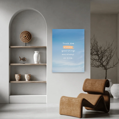 Trust the Process Motivational Canvas Wall Art – Inspirational Quote Print for Home & Office Décor
