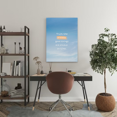 Trust the Process Motivational Canvas Wall Art – Inspirational Quote Print for Home & Office Décor