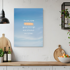 Trust the Process Motivational Canvas Wall Art – Inspirational Quote Print for Home & Office Décor