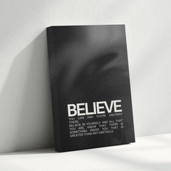 Believe Motivational Canvas Wall Art – Inspirational Quote Print for Home & Office Decor