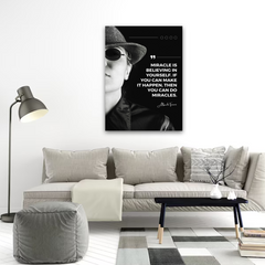 Miracle Believing in Yourself Motivational Canvas Wall Art – Inspirational Quote Print for Home & Office Decor