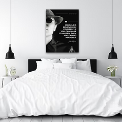Miracle Believing in Yourself Motivational Canvas Wall Art – Inspirational Quote Print for Home & Office Decor