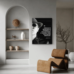 Miracle Believing in Yourself Motivational Canvas Wall Art – Inspirational Quote Print for Home & Office Decor
