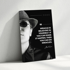 Miracle Believing in Yourself Motivational Canvas Wall Art – Inspirational Quote Print for Home & Office Decor