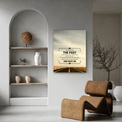 Move On Motivational Canvas Wall Art – Inspirational Quote Print for Home & Office Decor