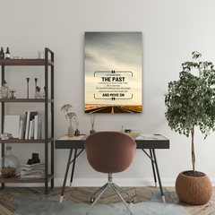 Move On Motivational Canvas Wall Art – Inspirational Quote Print for Home & Office Decor