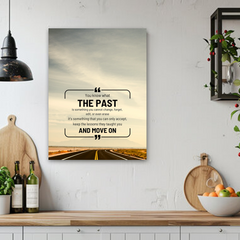 Move On Motivational Canvas Wall Art – Inspirational Quote Print for Home & Office Decor