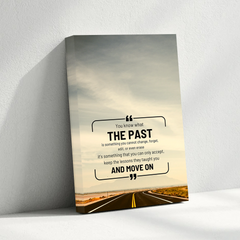 Move On Motivational Canvas Wall Art – Inspirational Quote Print for Home & Office Decor