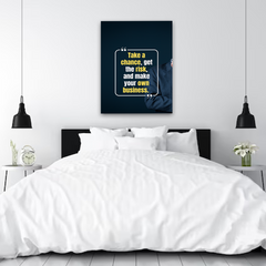 Take a Chance Motivational Canvas Wall Art – Inspirational Business Quote Print for Home & Office Decor