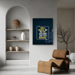 Take a Chance Motivational Canvas Wall Art – Inspirational Business Quote Print for Home & Office Decor
