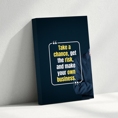 Take a Chance Motivational Canvas Wall Art – Inspirational Business Quote Print for Home & Office Decor