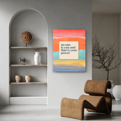 No One Is You Motivational Canvas Wall Art – Inspirational Quote Print for Home & Office Decor