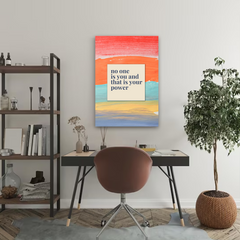 No One Is You Motivational Canvas Wall Art – Inspirational Quote Print for Home & Office Decor