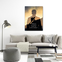 No Reason to Give Up Motivational Canvas Wall Art – Inspirational Winner Quote Print for Home & Office Décor