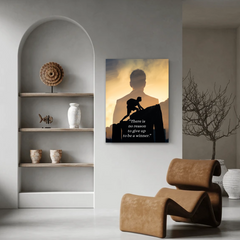 No Reason to Give Up Motivational Canvas Wall Art – Inspirational Winner Quote Print for Home & Office Décor