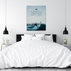 Extraordinary Person Motivational Canvas Wall Art – Inspirational Quote Print for Home & Office Décor