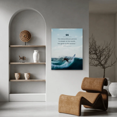Extraordinary Person Motivational Canvas Wall Art – Inspirational Quote Print for Home & Office Décor