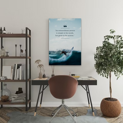 Extraordinary Person Motivational Canvas Wall Art – Inspirational Quote Print for Home & Office Décor