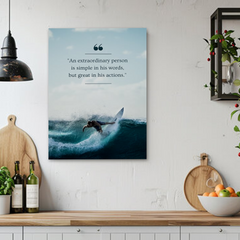 Extraordinary Person Motivational Canvas Wall Art – Inspirational Quote Print for Home & Office Décor