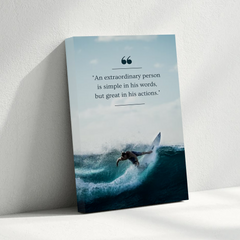 Extraordinary Person Motivational Canvas Wall Art – Inspirational Quote Print for Home & Office Décor