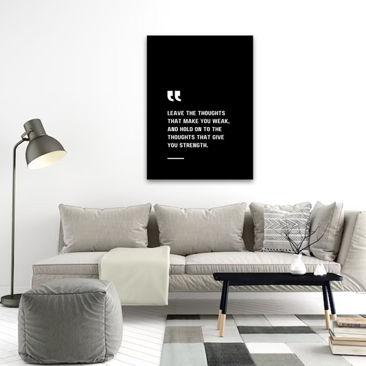 Positive Thoughts Motivational Canvas Wall Art – Inspirational Quote Print for Home & Office Décor