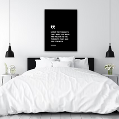Positive Thoughts Motivational Canvas Wall Art – Inspirational Quote Print for Home & Office Décor