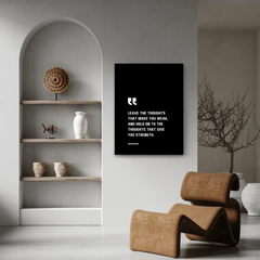 Positive Thoughts Motivational Canvas Wall Art – Inspirational Quote Print for Home & Office Décor