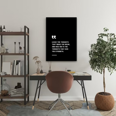 Positive Thoughts Motivational Canvas Wall Art – Inspirational Quote Print for Home & Office Décor