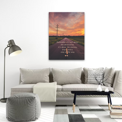Enjoy the Journey Motivational Canvas Wall Art – Inspirational Quote Print for Home & Office Décor