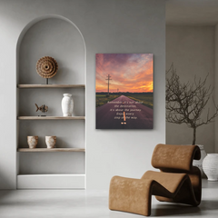 Enjoy the Journey Motivational Canvas Wall Art – Inspirational Quote Print for Home & Office Décor