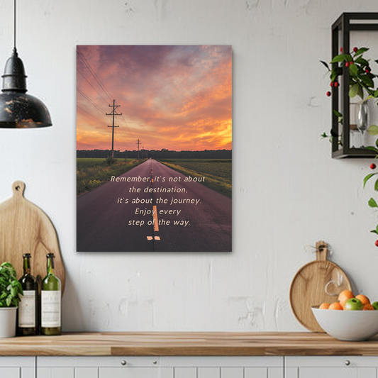 Enjoy the Journey Motivational Canvas Wall Art – Inspirational Quote Print for Home & Office Décor