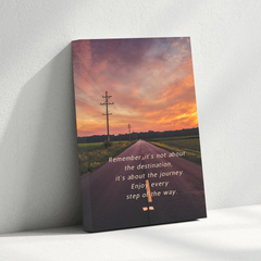 Enjoy the Journey Motivational Canvas Wall Art – Inspirational Quote Print for Home & Office Décor